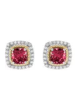 Best deal 🛒 Ruby and Lab Created White Sapphire Necklace, Earring and Ring Set in Sterling Silver by Belk & Co. 🤩 -DealsBelk & Co. Store Belk 34531