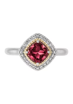 Best deal 🛒 Ruby and Lab Created White Sapphire Necklace, Earring and Ring Set in Sterling Silver by Belk & Co. 🤩 -DealsBelk & Co. Store Belk 34533