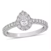 Buy 😀 1 ct. t.w. Diamond Pear-Cut Halo Engagement Ring in 14k White Gold by Belk & Co. 👍