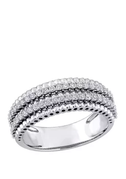 Hot Sale ❤️ 1/2 ct. t.w. Diamond Double Row Eternity Ring in 14K White Gold by Belk & Co. 👏 -DealsBelk & Co. Store Belk 34570