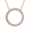 Best Pirce 👏 1/4 ct. t.w. Diamond Circle Necklace in 14K Rose Gold by Belk & Co. 💯