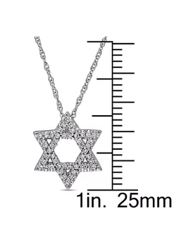 Deals 😉 1/6 ct. t.w. Diamond "Star of David" Pendant with Chain in 10K White Gold by Belk & Co. ❤️ -DealsBelk & Co. Store Belk 34591
