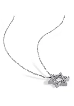 Deals 😉 1/6 ct. t.w. Diamond "Star of David" Pendant with Chain in 10K White Gold by Belk & Co. ❤️ -DealsBelk & Co. Store Belk 34592