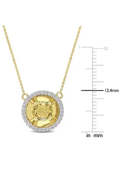 Promo 🥰 3/4 ct. t.g.w. Citrine and 1/6 ct. t.w. Diamond Margarita Style Pendant with Chain in 10K Yellow Gold by Belk & Co. 🥰 -DealsBelk & Co. Store Belk 34595