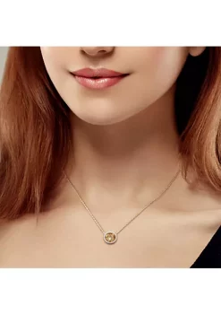 Promo 🥰 3/4 ct. t.g.w. Citrine and 1/6 ct. t.w. Diamond Margarita Style Pendant with Chain in 10K Yellow Gold by Belk & Co. 🥰 -DealsBelk & Co. Store Belk 34596