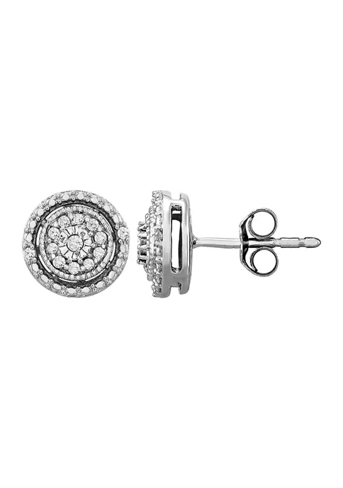 Cheap ⌛ 1/10 ct. t.w. Diamond Stud Earrings in Sterling Silver by Belk & Co. 👏 1 Cheap ⌛ 1/10 ct. t.w. Diamond Stud Earrings in Sterling Silver by Belk & Co. 👏