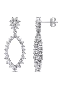 Cheap 🔔 2.25 ct. t.w. Created Moissanite Dangle Drop Earrings in Sterling Silver by Belk & Co. ⭐ -DealsBelk & Co. Store Belk 34614