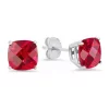 Buy 🔔 5 ct. t.w. Lab Created Ruby Cushion-Cut Stud Earrings in Sterling Silver by Belk & Co. ❤️