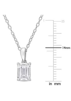 Deals 😉 Lab Created 1 ct. t.g.w. Created Moissanite Solitaire Pendant with Chain in Sterling Silver by Belk & Co. 🎉 -DealsBelk & Co. Store Belk 34670