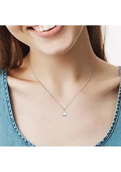 Deals 😉 Lab Created 1 ct. t.g.w. Created Moissanite Solitaire Pendant with Chain in Sterling Silver by Belk & Co. 🎉 -DealsBelk & Co. Store Belk 34671