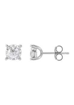 Deals 🎁 1/2 ct. t.w. Diamond Earrings in Sterling Silver by Belk & Co. 🛒 -DealsBelk & Co. Store Belk 3468