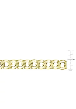 Discount 😉 12.5MM Curb Link Bracelet in 18k Yellow Gold Plated Sterling Silver, 9 by Belk & Co. 💯 -DealsBelk & Co. Store Belk 34684