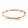 Cheapest 🧨 14K Gold 1.2mm Criss-Cross Pattern Stackable Band by Belk & Co. 🤩