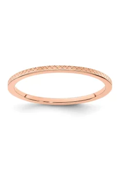 Cheapest 🧨 14K Gold 1.2mm Criss-Cross Pattern Stackable Band by Belk & Co. 🤩 -DealsBelk & Co. Store Belk 34692