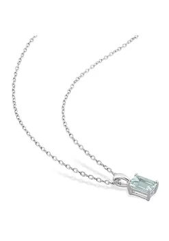 Wholesale 🔔 2-Piece Set of 2.85 ct. t.g.w. Aquamarine Solitaire Earrings and Pendant with Chain in Sterling Silver by Belk & Co. 😉 -DealsBelk & Co. Store Belk 34696