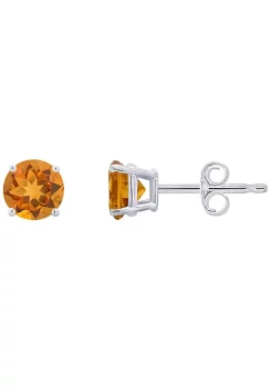 Coupon ๐ 14K Gold 5mm Round Citrine Stud Earrings by Belk & Co. โญ