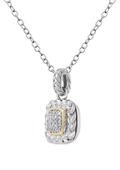 Brand new ๐งจ 1/6 ct. t.w. Diamond Pendant Necklace in Sterling Silver 14k Yellow Gold by Belk & Co. ๐