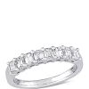 Outlet 🔔 1.0 ct. t.w. Emerald Cut Diamond Semi Eternity Band in 14k White Gold by Belk & Co. ⌛