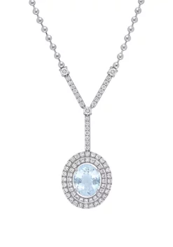 Cheap ⭐ 2.75 ct. t.w. Aquamarine and 1.5 ct. t.w. Diamond Lariat Necklace in 14K White Gold by Belk & Co. ⌛ 7 Cheap ⭐ 2.75 ct. t.w. Aquamarine and 1.5 ct. t.w. Diamond Lariat Necklace in 14K White Gold by Belk & Co. ⌛ -DealsBelk & Co. Store Belk 34764
