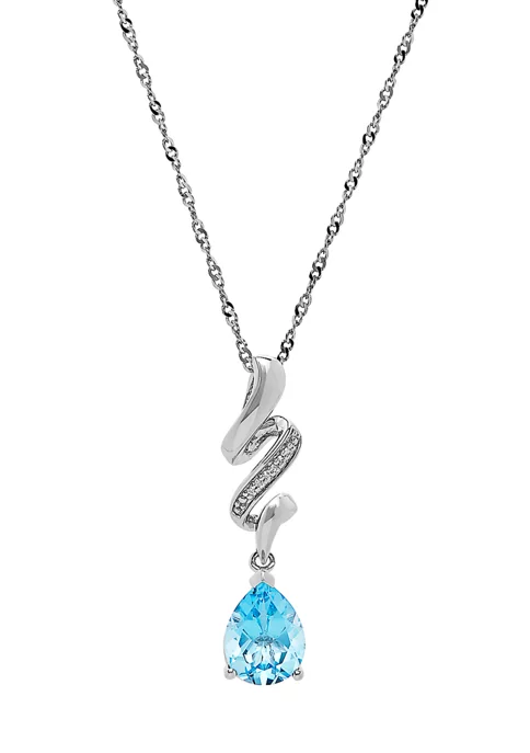 Top 10 โจ Blue Topaz and Diamond Necklace in Sterling Silver by Belk & Co. ๐ 2 Top 10 โจ Blue Topaz and Diamond Necklace in Sterling Silver by Belk & Co. ๐ - Image 2
