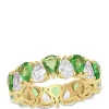 Best Sale 🛒 7.8 ct. t.w. Tsavorite and White Sapphire Eternity Ring in 14K Yellow Gold by Belk & Co. ❤️