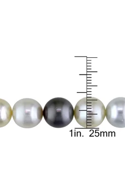 Best reviews of 🎉 9-11 MM Multi-Colored South Sea and Tahitian Pearl Strand Necklace with 14k Yellow Gold Clasp by Belk & Co. 👍 -DealsBelk & Co. Store Belk 34780