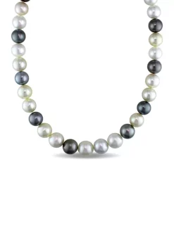Best reviews of 🎉 9-11 MM Multi-Colored South Sea and Tahitian Pearl Strand Necklace with 14k Yellow Gold Clasp by Belk & Co. 👍 -DealsBelk & Co. Store Belk 34783