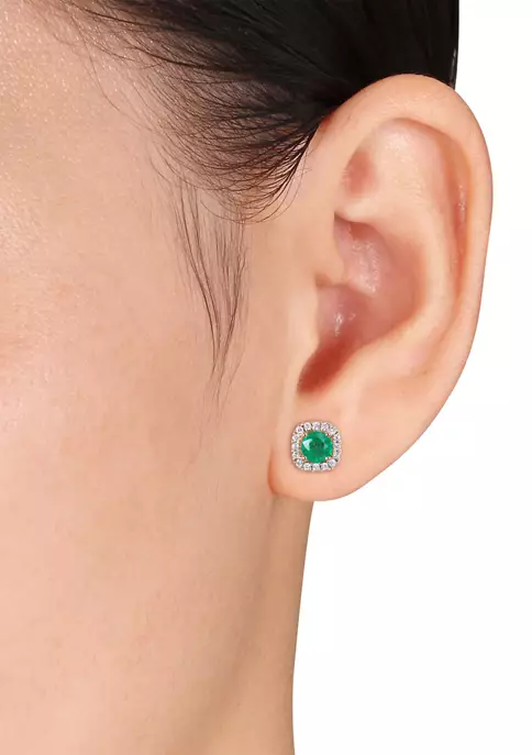 Flash Sale ๐ฅฐ 4/5 ct. t.w. Emerald and 1/4 ct. t.w. Diamond Square Halo Stud Earrings in 14K Yellow Gold by Belk & Co. ๐คฉ 2 Flash Sale ๐ฅฐ 4/5 ct. t.w. Emerald and 1/4 ct. t.w. Diamond Square Halo Stud Earrings in 14K Yellow Gold by Belk & Co. ๐คฉ - Image 2