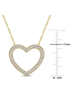 Top 10 🎁 1/4 ct. t.w. Diamond Heart Necklace in 14K Yellow Gold by Belk & Co. 😀 -DealsBelk & Co. Store Belk 34817