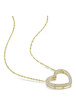 Top 10 🎁 1/4 ct. t.w. Diamond Heart Necklace in 14K Yellow Gold by Belk & Co. 😀 -DealsBelk & Co. Store Belk 34818