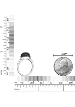 Deals 🎉 3.1 ct. t.w. Black Onyx and White Topaz Accent Ring in Sterling Silver by Belk & Co. 🎁 -DealsBelk & Co. Store Belk 34845