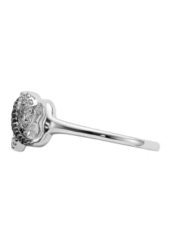 Flash Sale ⭐ 1/10 ct. t.w. Black and White Diamond Infinity and Heart Ring in 14K White Gold by Belk & Co. 🤩 -DealsBelk & Co. Store Belk 34856