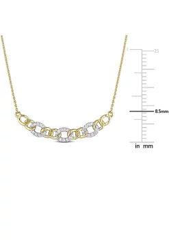 Cheapest 🌟 1/10 ct. t.w. Diamond Oval Link Necklace in 10K Yellow Gold by Belk & Co. 🧨 -DealsBelk & Co. Store Belk 34860