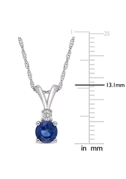 Best reviews of ⌛ 5/8 ct. t.g.w. Sapphire and 1/10 ct. t.w. Diamond Solitaire Pendant with Chain in 10K White Gold by Belk & Co. 👍 -DealsBelk & Co. Store Belk 34868