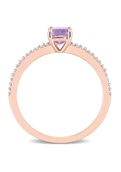 Deals 🛒 Cushion Rose de France and 1/10 CT TW Diamond Promise Ring in 10k Rose Gold by Belk & Co. 👏 -DealsBelk & Co. Store Belk 34890