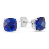 Discount 🌟 5 ct. t.w. Lab Created Sapphire Cushion-Cut Stud Earrings in Sterling Silver by Belk & Co. 🥰