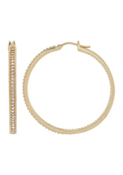 Best deal 🛒 1/2 ct. t.w. Diamond Hoop Earrings in Sterling Silver by Belk & Co. 🔔 -DealsBelk & Co. Store Belk 3494