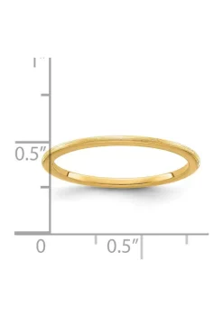 Budget 👍 14K Gold 1.2mm Half Round Satin Stackable Band by Belk & Co. 🧨 -DealsBelk & Co. Store Belk 34948