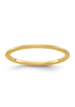 Budget 👍 14K Gold 1.2mm Half Round Satin Stackable Band by Belk & Co. 🧨 -DealsBelk & Co. Store Belk 34949