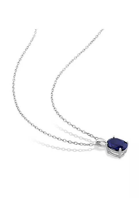 Best deal โ Lab Created 2-Piece Set of 8.85 ct. t.g.w. Created Blue Sapphire Earrings and Pendant with Chain in Sterling Silver by Belk & Co. ๐ 4 Best deal โ Lab Created 2-Piece Set of 8.85 ct. t.g.w. Created Blue Sapphire Earrings and Pendant with Chain in Sterling Silver by Belk & Co. ๐ - Image 4