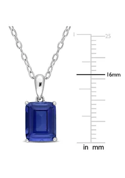 Best deal ✨ 3.69 ct. t.g.w. Created Blue Sapphire Solitaire Pendant with Chain in Sterling Silver by Belk & Co. ❤️ -DealsBelk & Co. Store Belk 34991