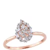 Deals ⭐ 1/4 ct. t.w. Diamond Cluster Pear Shaped Ring in 14K Rose Gold by Belk & Co. ✨