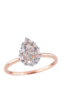 Deals ⭐ 1/4 ct. t.w. Diamond Cluster Pear Shaped Ring in 14K Rose Gold by Belk & Co. ✨ -DealsBelk & Co. Store Belk 35014