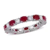 Best reviews of 🔥 2 ct. t.w. Ruby and 3/4 ct. t.w. Diamond Eternity Ring in 14k White Gold by Belk & Co. ❤️