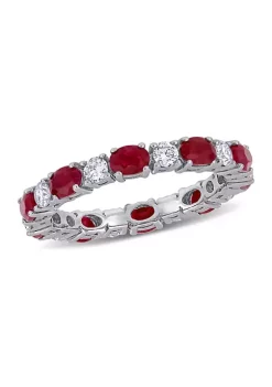 Best reviews of 🔥 2 ct. t.w. Ruby and 3/4 ct. t.w. Diamond Eternity Ring in 14k White Gold by Belk & Co. ❤️