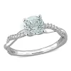 Promo 😍 1 ct. t.g.w. Aquamarine and 1/6 ct. t.w. Diamond Solitaire Ring in 14K White Gold by Belk & Co. 🎁