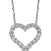 Cheap 🔔 1 ct. t.w. Diamond Heart 18 Inch Necklace in 14K White Gold by Belk & Co. 💯