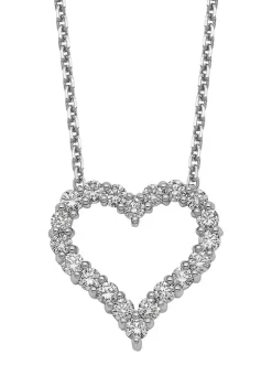 Cheap 🔔 1 ct. t.w. Diamond Heart 18 Inch Necklace in 14K White Gold by Belk & Co. 💯 -DealsBelk & Co. Store Belk 35035
