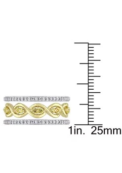 Best deal 💯 1/4 CT TW Diamond and Yellow Sapphire 3-Piece Infinity Ring Set in 2-Tone 14k White and Yellow Gold by Belk & Co. ❤️ -DealsBelk & Co. Store Belk 35039