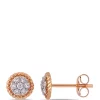 Best deal 🔔 1/4 ct. t.w. Diamonds Floral Stud Earrings in 14K Rose Gold by Belk & Co. 🔥
